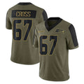S.Seahawks #67 Charles Cross Player Olive Salute To Service Limited Game Ldoa Stitched Jerseys