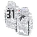 A.Falcons #31 Xavier Watts Player Camo Arctic Salute to Service Hoodies Limited Ldoa Stitched Jerseys