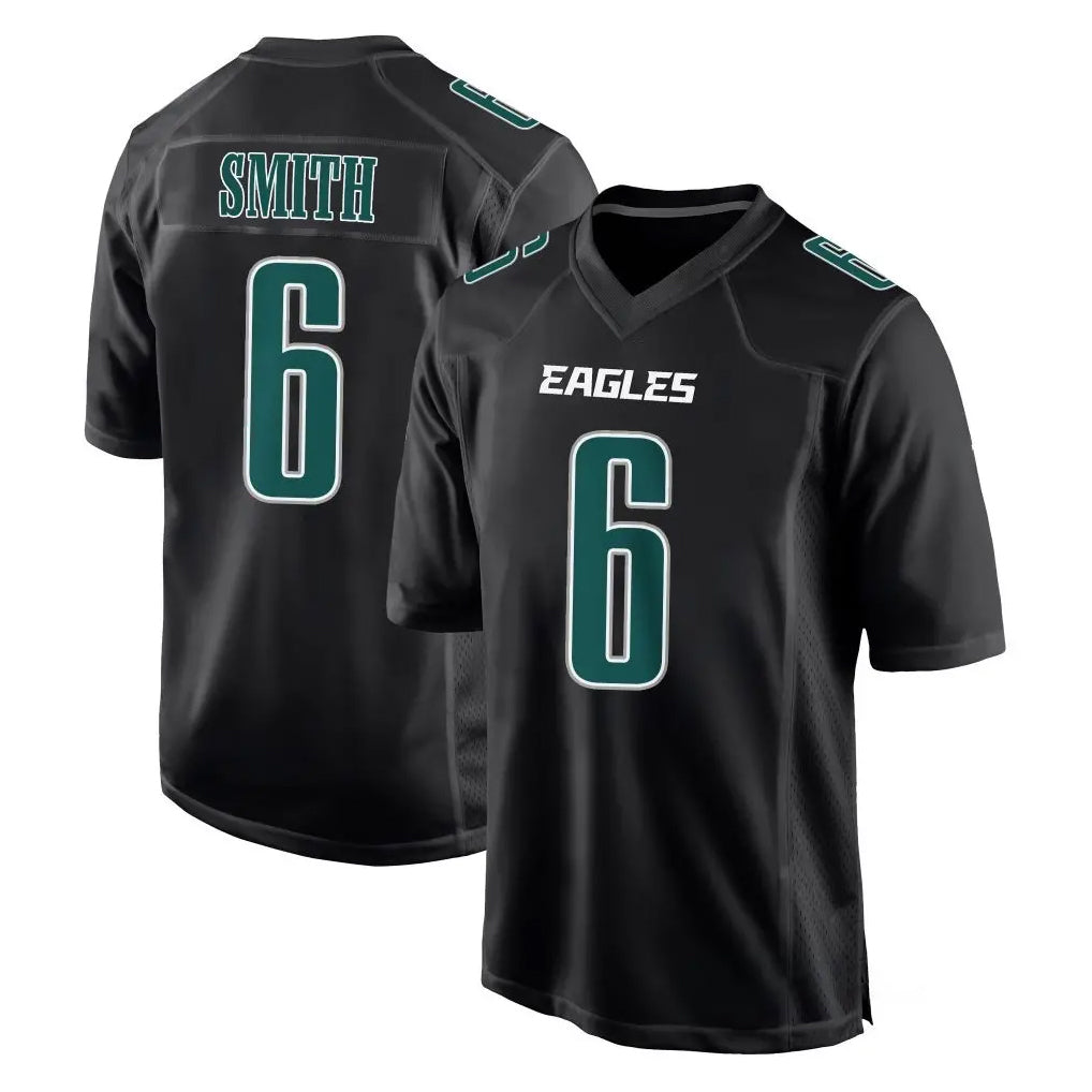 P.Eagles #6 DeVonta Smith Player Carbon Black Fashion Home Game Ldoa Stitched Jerseys