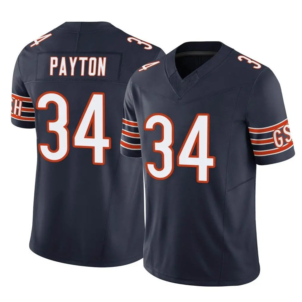 C.Bears #34 Walter Payton Player Navy Vapor F.U.S.E. Limited Home Game Ldoa Stitched Jerseys
