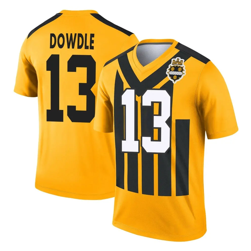 P.Steelers #13 Rico Dowdle Player Gold Legend Limited 1933 Throwback Performance Home Game Ldoa Stitched Jerseys