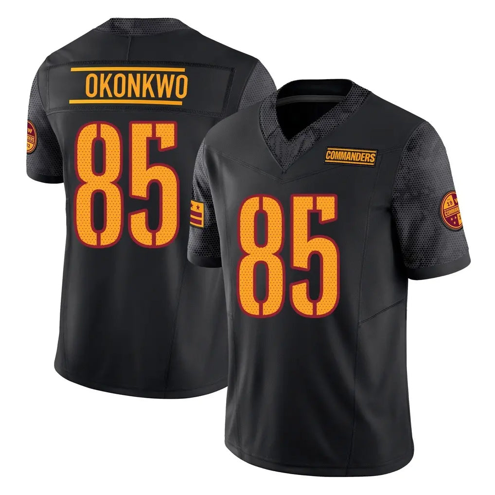 W.Commanders #85 Chig Okonkwo Player Black Limited Vapor F.U.S.E. Home Game Ldoa Stitched Jerseys
