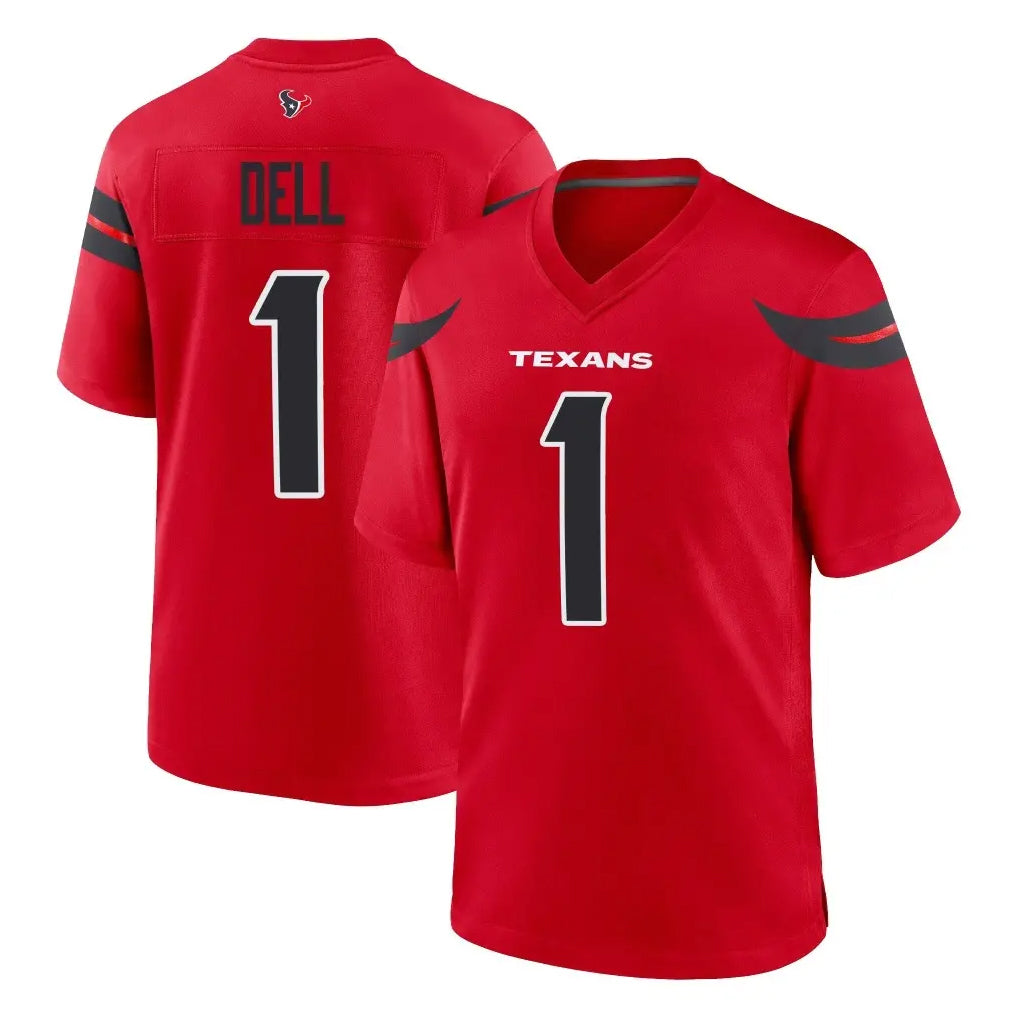 H.Texans #1 Tank Dell Player Red Alternate Home Game Ldoa Stitched Jerseys