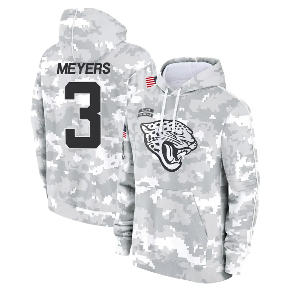 J.Jaguars #3 Jakobi Meyers Player Arctic Camo Salute to Service Hoodies Limited Game Ldoa Stitched Jerseys