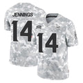 M.Vikings #14 Jauan Jennings Player Arctic Camo Salute To Service Limited Game Ldoa Stitched Jerseys