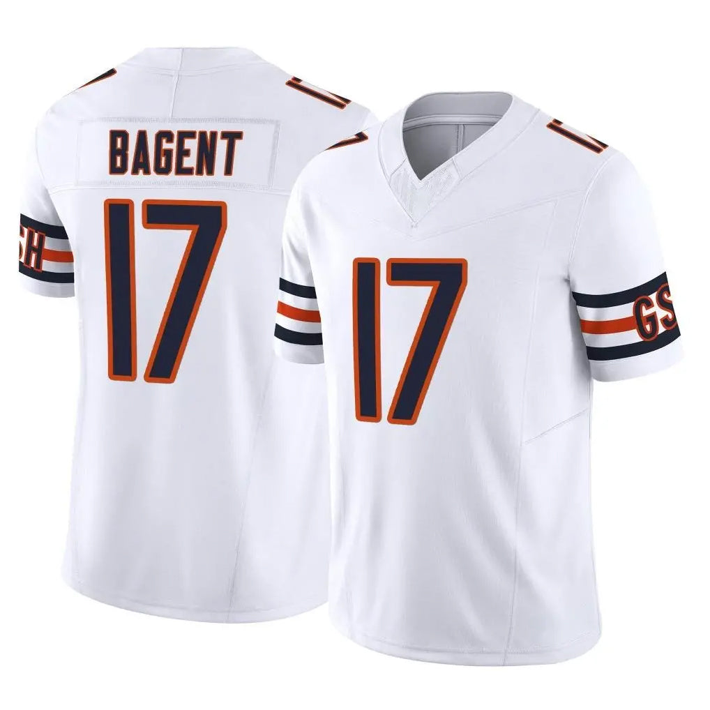 C.Bears #17 Tyson Bagent Player White Vapor F.U.S.E. Limited Home Game Ldoa Stitched Jerseys