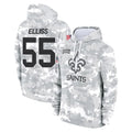 NO.Saints #55 Kaden Elliss Player Arctic Camo Salute to Service Pullover Hoodies Limited Game Ldoa Stitched Jerseys