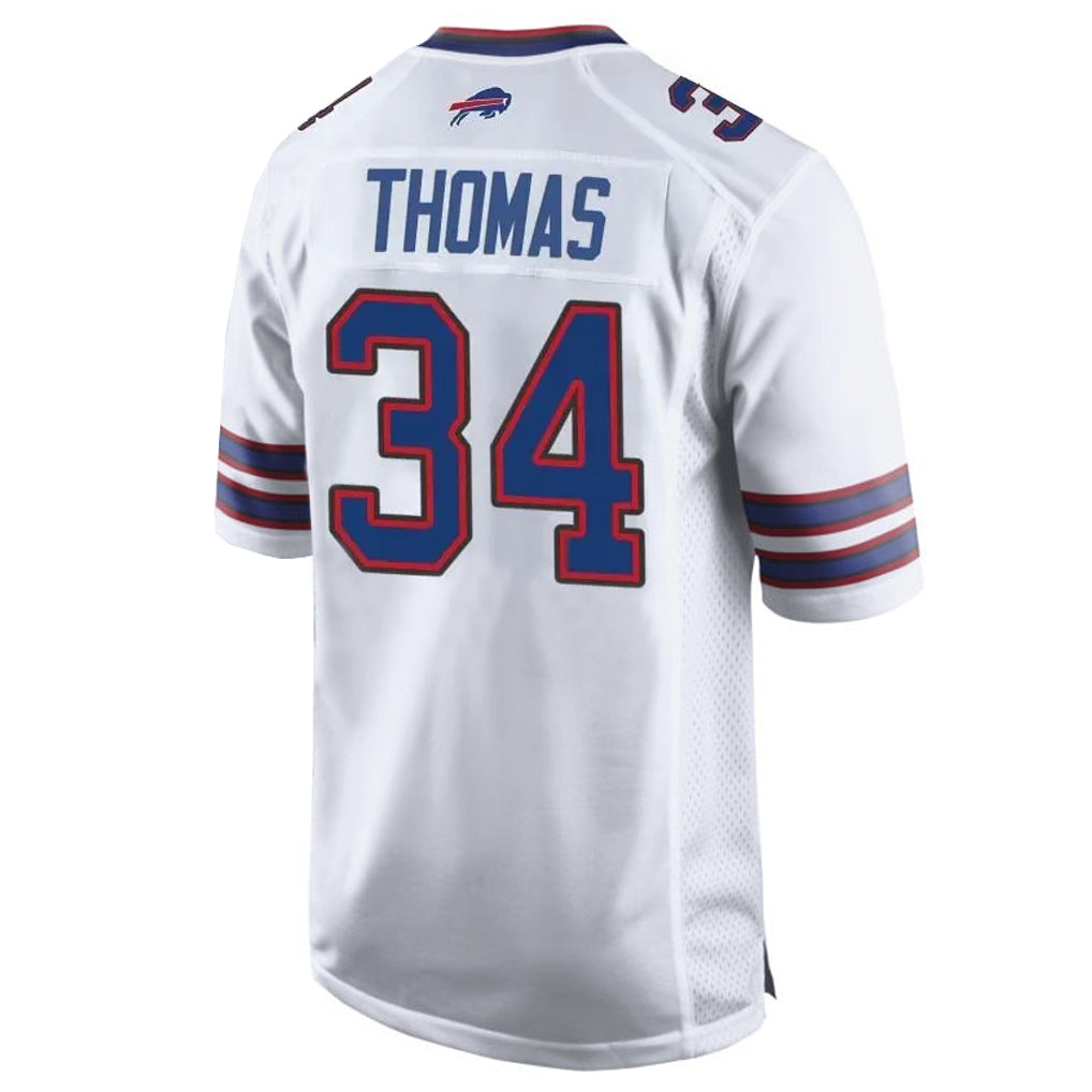 B.Bills #34 Thurman Thomas Player White Home Game Ldoa Stitched Jerseys