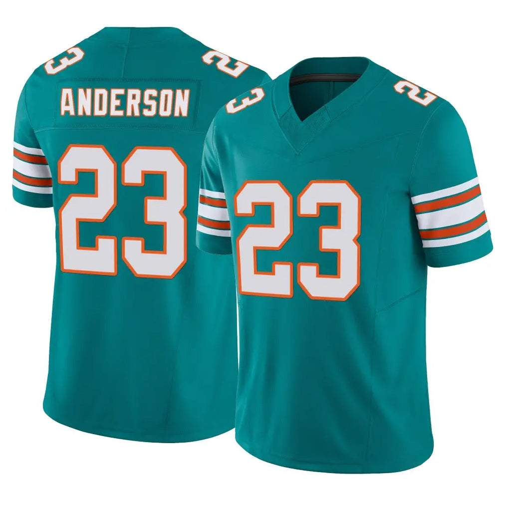 M.Dolphins #23 Zayne Anderson Player Aqua Limited Alternate Vapor F.U.S.E. Home Game Ldoa Stitched Jerseys