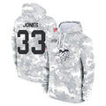 M.Vikings #33 Aaron Jones Sr. Player Arctic Camo Salute to Service Pullover Hoodies Limited Game Ldoa Stitched Jerseys