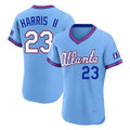 A.Braves #23 Michael Harris II Player Powder Blue 2026 City Connect T-shirt Limited Elite Home Game Ldoa Stitched Jerseys