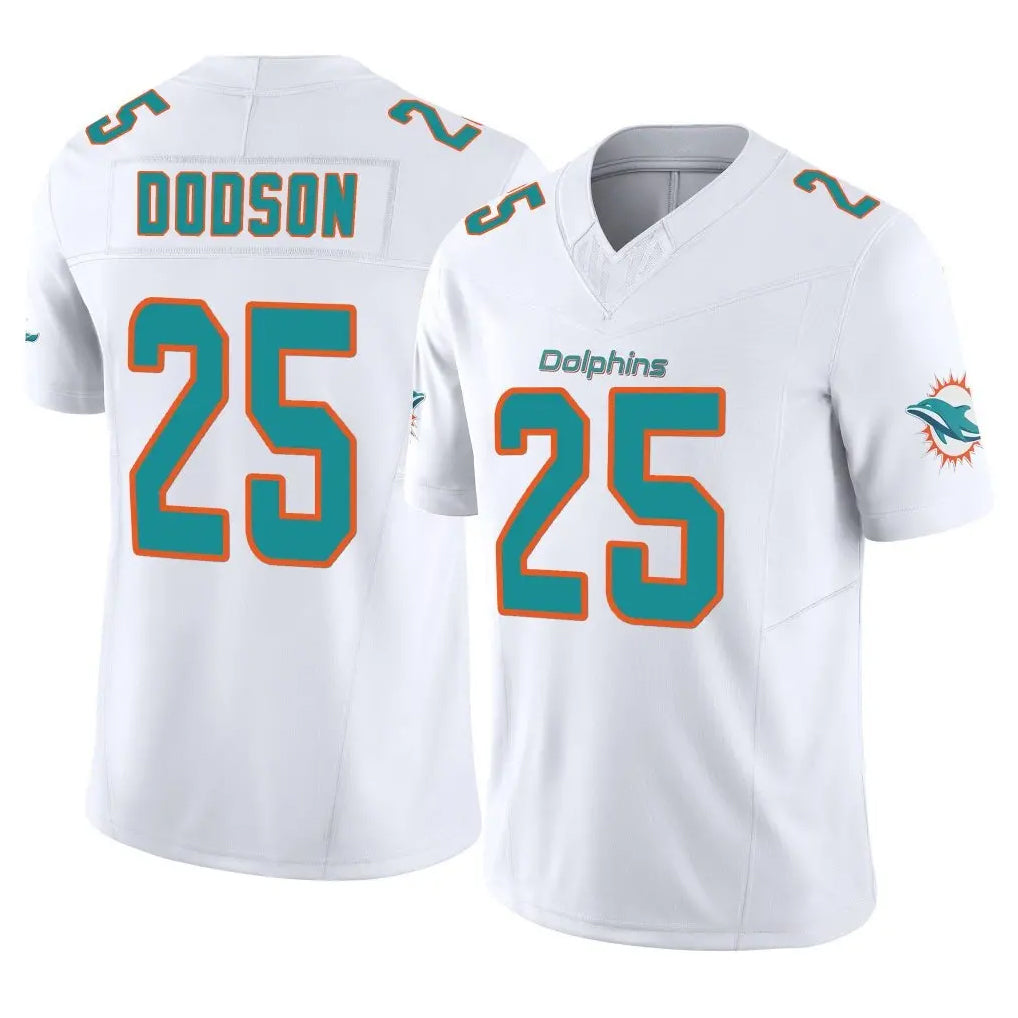 M.Dolphins #25 Tyrel Dodson Player White Limited Vapor F.U.S.E. Home Game Ldoa Stitched Jerseys