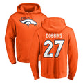 D.Broncos #27 J.K. Dobbins Player Orange Pullover Hoodie Limited Ldoa Stitched Jerseys