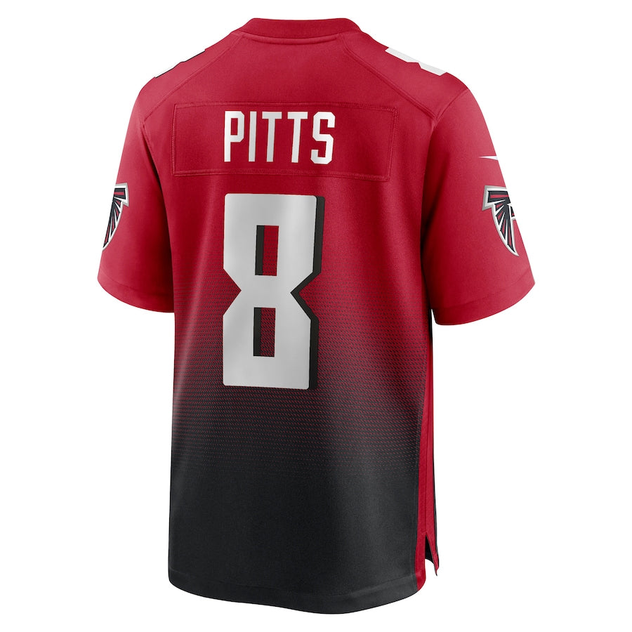 A.Falcons #8 Kyle Pitts Sr. Player Red Home Game Ldoa Stitched Jerseys