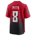 A.Falcons #8 Kyle Pitts Sr. Player Red Home Game Ldoa Stitched Jerseys