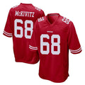 SF.49ers #68 Colton McKivitz Player Red Home Game Ddoa Stitched Jerseys