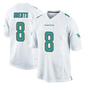 M.Dolphins #8 JuJu Brents Player White Home Game Ldoa Stitched Jerseys