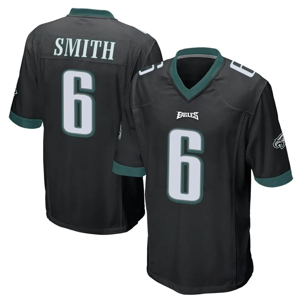 P.Eagles #6 DeVonta Smith Player Black Home Game Ldoa Stitched Jerseys