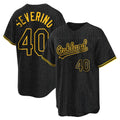 Athletics #40 Luis Severino Player Black Snake Skin City Home Game Ldoa Stitched Jerseys
