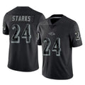 B.Ravens #24 Malaki Starks Player Black REFLECTIVE Limited Ldoa Stitched Jerseys