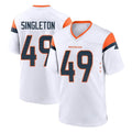 D.Broncos #49 Alex Singleton Player White Home Game Ldoa Stitched Jerseys