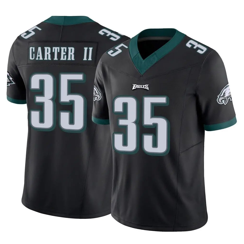 P.Eagles #35 Michael Carter II Player Black Limited Vapor F.U.S.E. Home Game Ldoa Stitched Jerseys