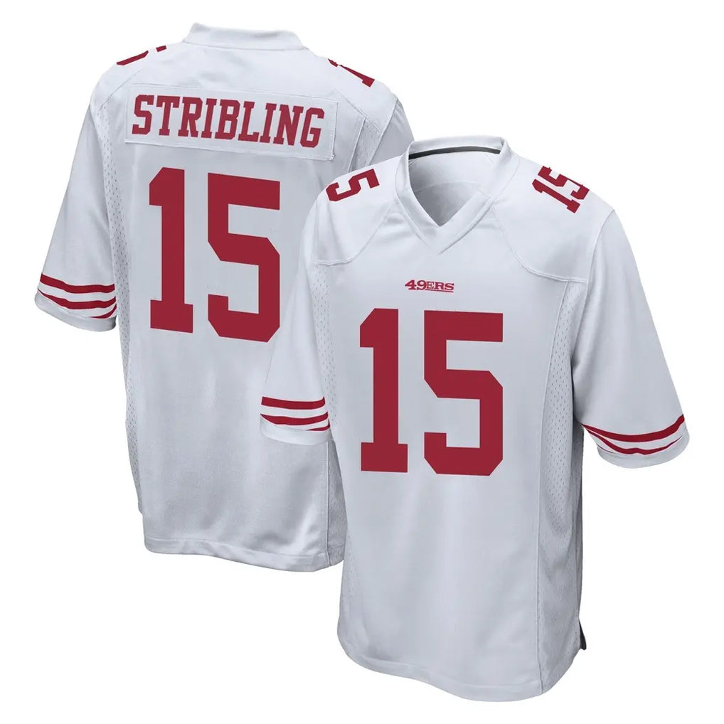 SF.49ers #15 De'Zhaun Stribling Player White Home Game Ldoa Stitched Jerseys
