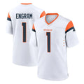 D.Broncos #1 Evan Engram Player White Home Game Ldoa Stitched Jerseys