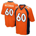 D.Broncos #60 Luke Wattenberg Player Orange Color Home Game Ldoa Stitched Jerseys