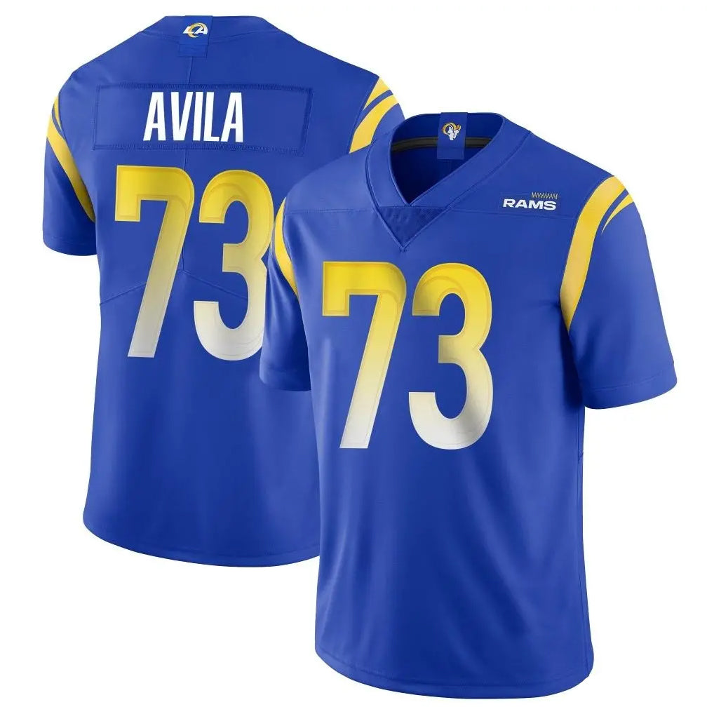 LA.Rams #73 Steve Avila Player Royal Limited Vapor Untouchable Home Game Ldoa Stitched Jerseys