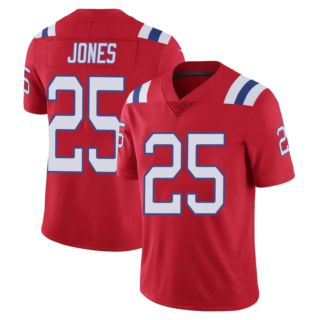 NE.Patriots #25 Marcus Jones Player Red Vapor Untouchable Home Game Ldoa Stitched Jerseys