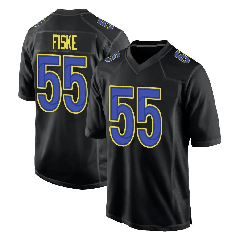 LA.Rams #55 Braden Fiske Player Black Fashion Limited Home Game Ldoa Stitched Jerseys