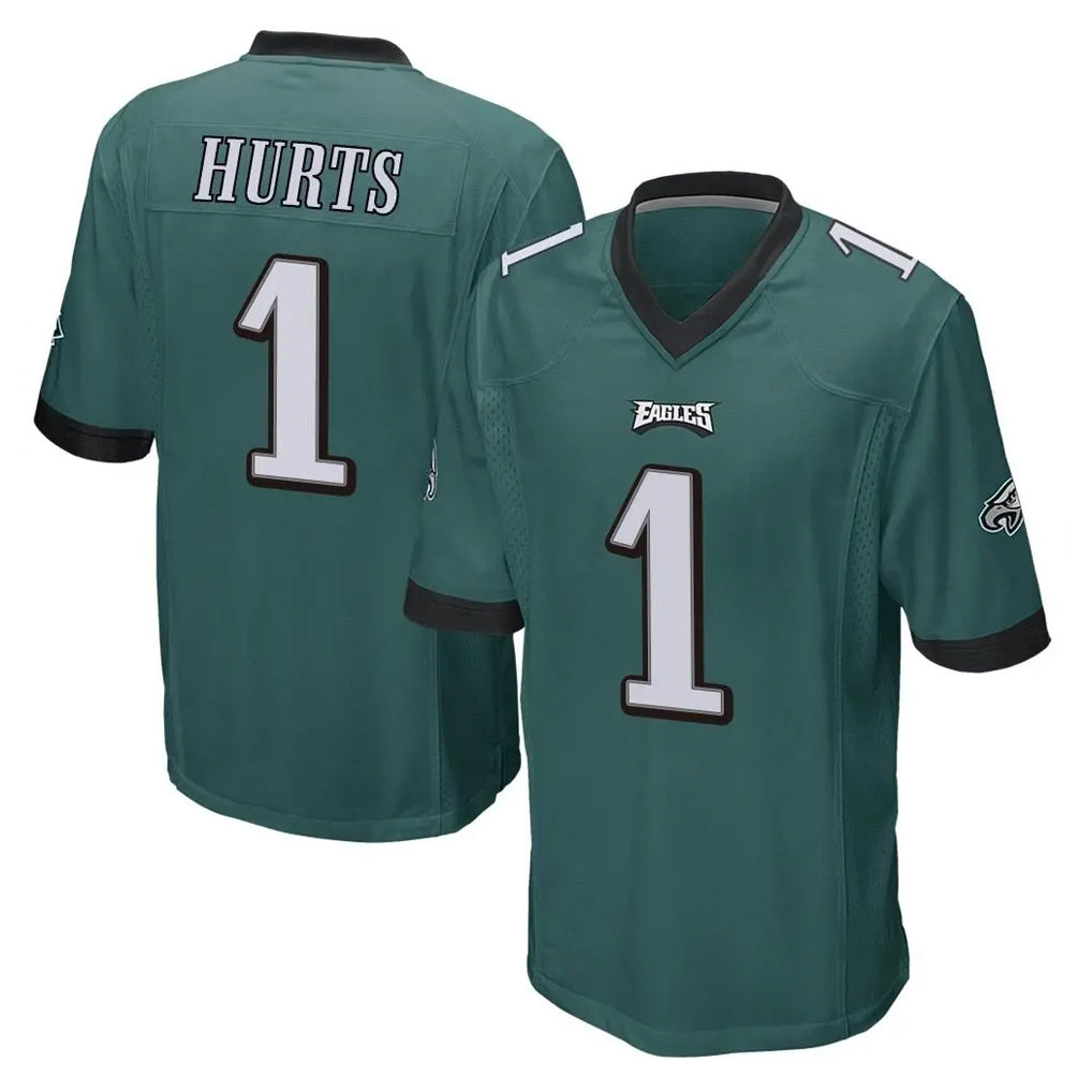 P.Eagles #1 Jalen Hurts Player Team Color Green Home Game Ldoa Stitched Jerseys