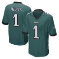 P.Eagles #1 Jalen Hurts Player Team Color Green Home Game Ldoa Stitched Jerseys