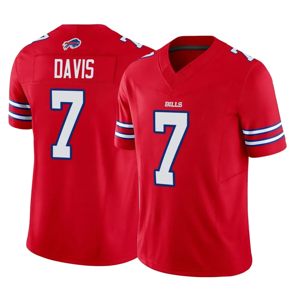B.Bills #7 Ray Davis Player Red Vapor F.U.S.E. Limited Ldoa Stitched Jerseys