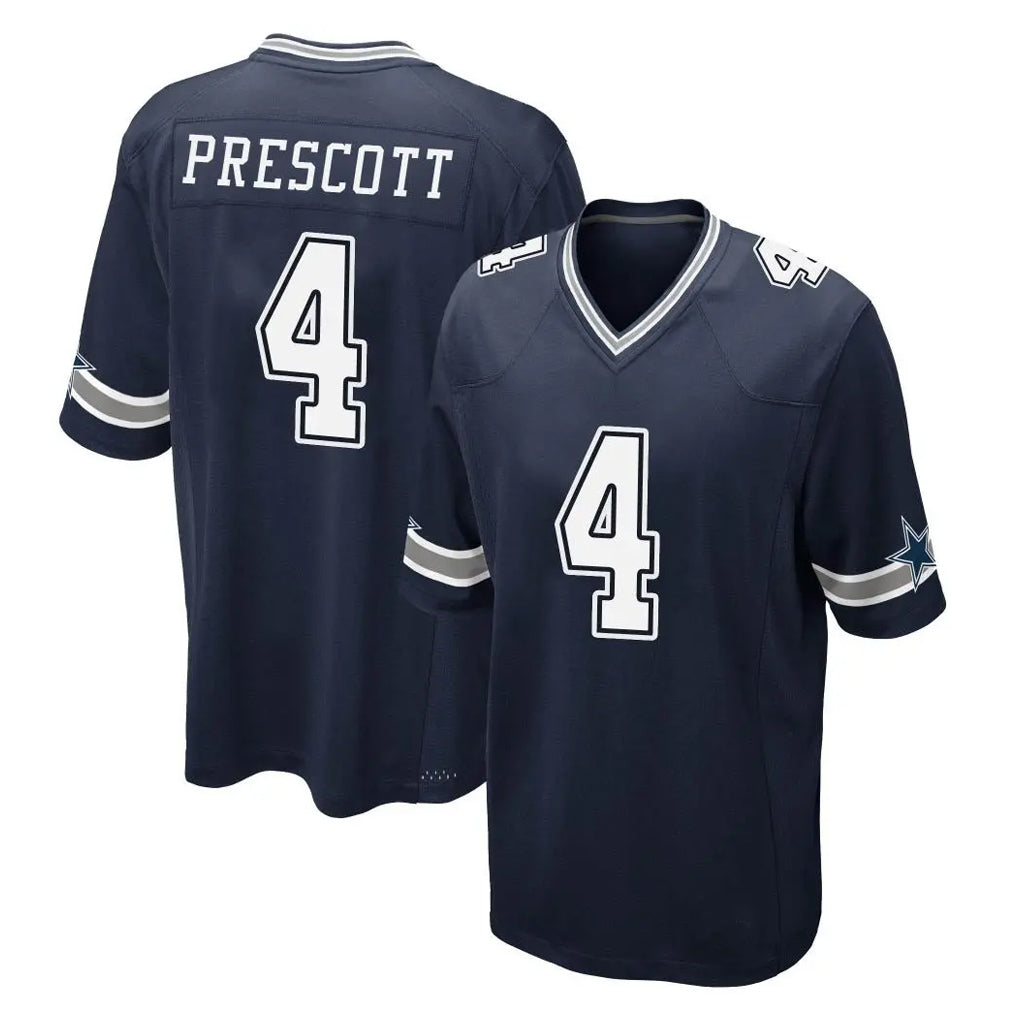 D.Cowboys #4 Dak Prescott Player Navy Home Game Ldoa Stitched Jerseys