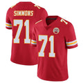 KC.Chiefs #71 Josh Simmons Player Red Limited Vapor Untouchable Home Game Ldoa Stitched Jerseys