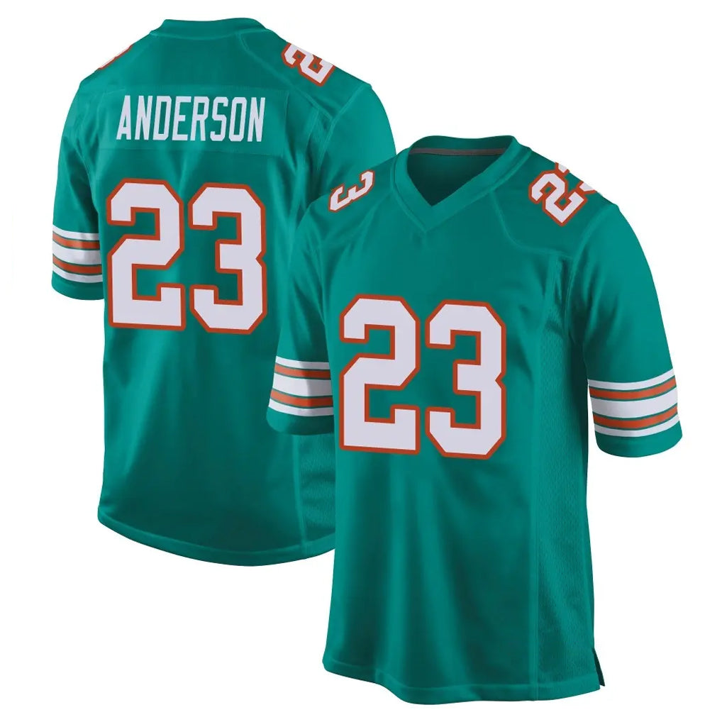 M.Dolphins #23 Zayne Anderson Player Aqua Alternate Home Game Ldoa Stitched Jerseys