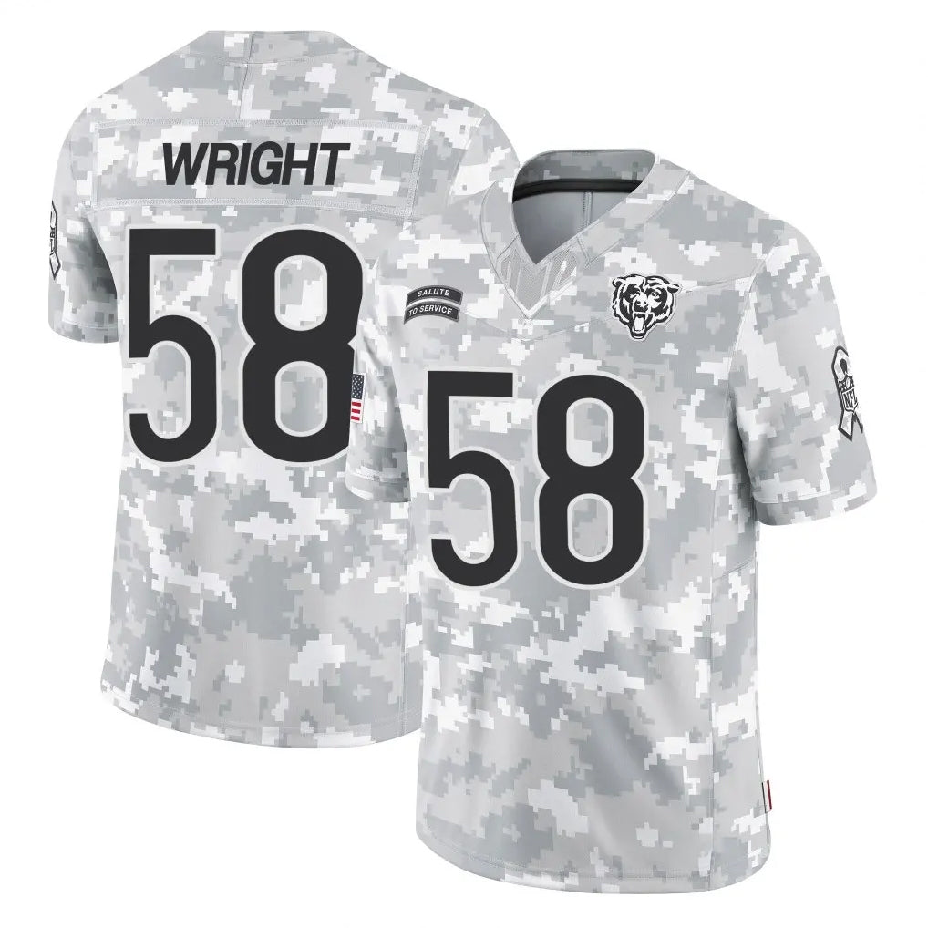 C.Bears #58 Darnell Wright Player Arctic Camo Salute to Service Limited Ldoa Stitched Jerseys