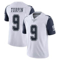 D.Cowboys #9 KaVontae Turpin Player White-Navy Limited Color Rush Vapor Untouchable Home Game Ldoa Stitched Jerseys