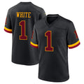 W.Commanders #1 Rachaad White Player Black Limited Home Game Ldoa Stitched Jerseys