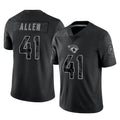 J.Jaguars #41 Josh Hines-Allen Player Black Reflective Limited Game Ldoa Stitched Jerseys