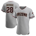 A.Diamondbacks #28 Nolan Arenado Player Gray Road Limited Elite Home Game Ldoa Stitched Jerseys