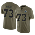 D.Cowboys #73 Tyler Smith Player Olive Salute to Service Limited Game Ldoa Stitched Jerseys