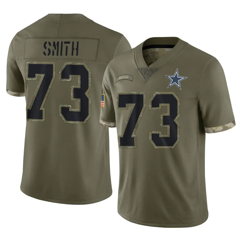 D.Cowboys #73 Tyler Smith Player Olive Salute to Service Limited Game Ldoa Stitched Jerseys