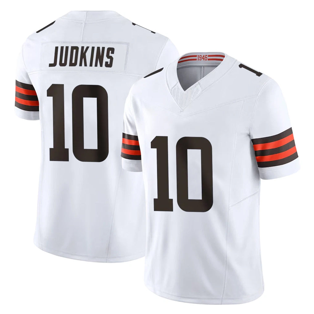 C.Browns #10 Quinshon Judkins Player White Vapor F.U.S.E. Limited Home Game Ldoa Stitched Jerseys