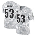 C.Bengals #53 Boye Mafe Player Arctic Camo Salute to Service Limited Ldoa Stitched Jerseys