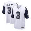 D.Cowboys #3 George Pickens Player White-Navy Home Game Ldoa Stitched Jerseys