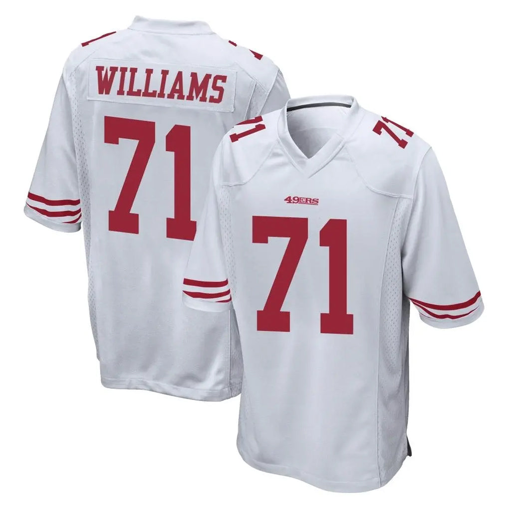 SF.49ers #71 Trent Williams Player White Home Game Ldoa Stitched Jerseys