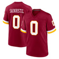W.Commanders #0 Mike Sainristil Player Burgundy Game Home Ldoa Stitched Jerseys